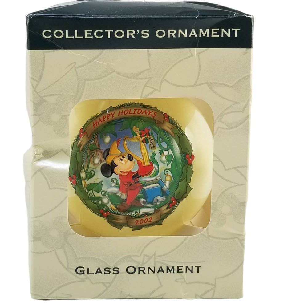 Vintage Disney’s Mickey Mouse 2002 Glass Ornament “Christmas Through the Years” - Picture 4 of 11